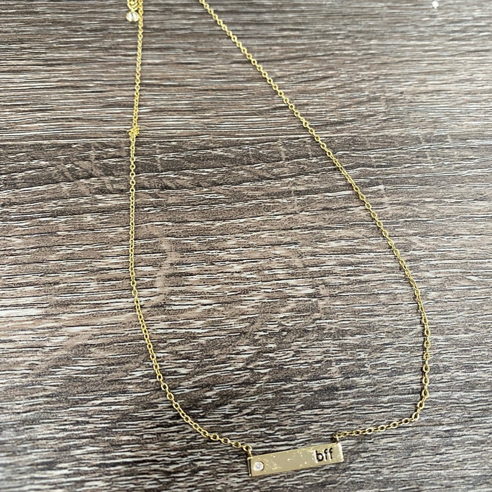 Gold‎ tone  "Best Friend Forever" necklace